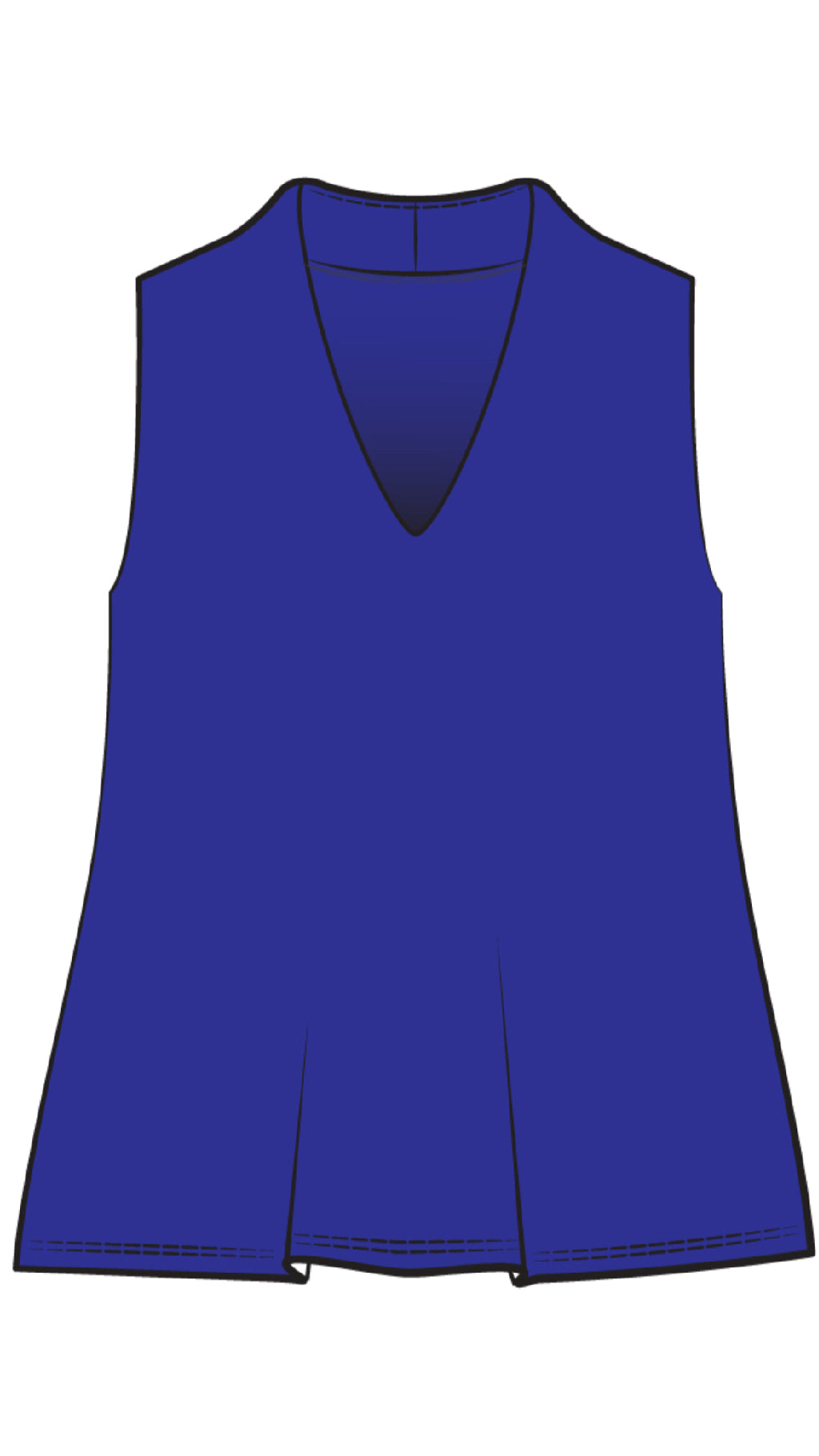 Deep V Trapeze Tank-Solid Colors
