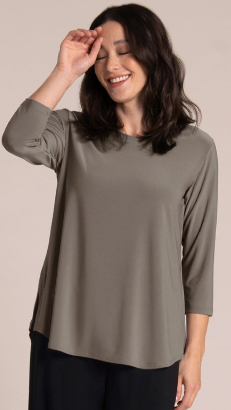 Go To Classic T-Relax, 3/4 Sleeve-Solid Colours