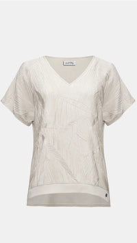 Joseph Ribkoff Pleated Satin Boxy Top and Pull-On Culotte Pants