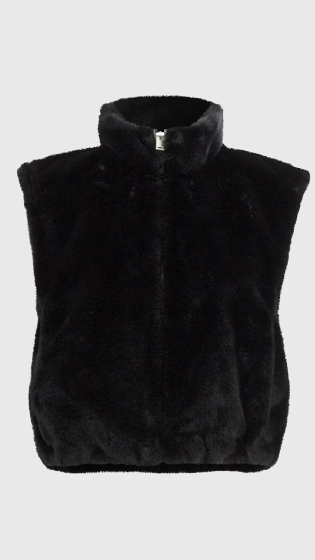 Joseph Ribkoff Faux Fur Sleeveless Cropped Vest (Sale)