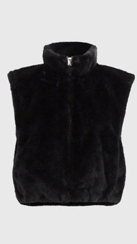 Joseph Ribkoff Faux Fur Sleeveless Cropped Vest (Sale)