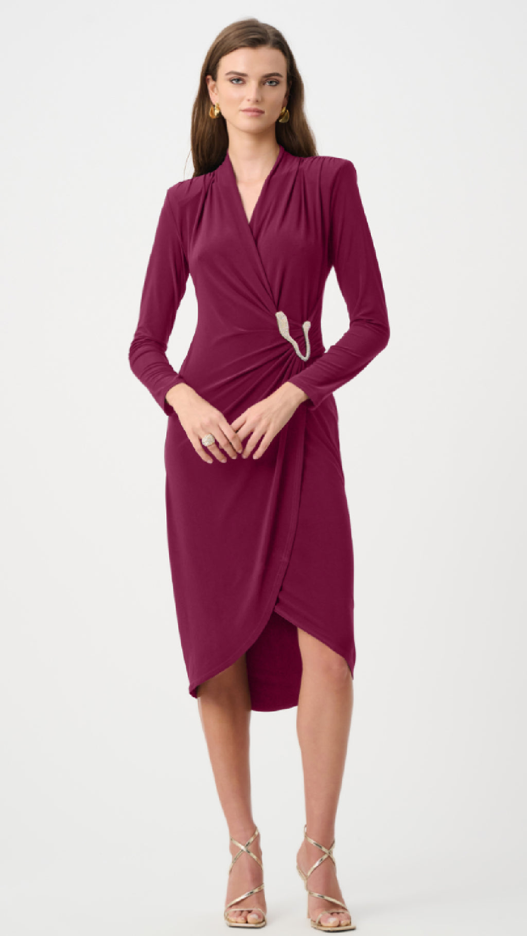 Joseph Ribkoff Silky Knit Sheath Wrap Dress
