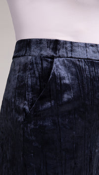 Straight Leg Pant, Crinkle Velvet (Sale)