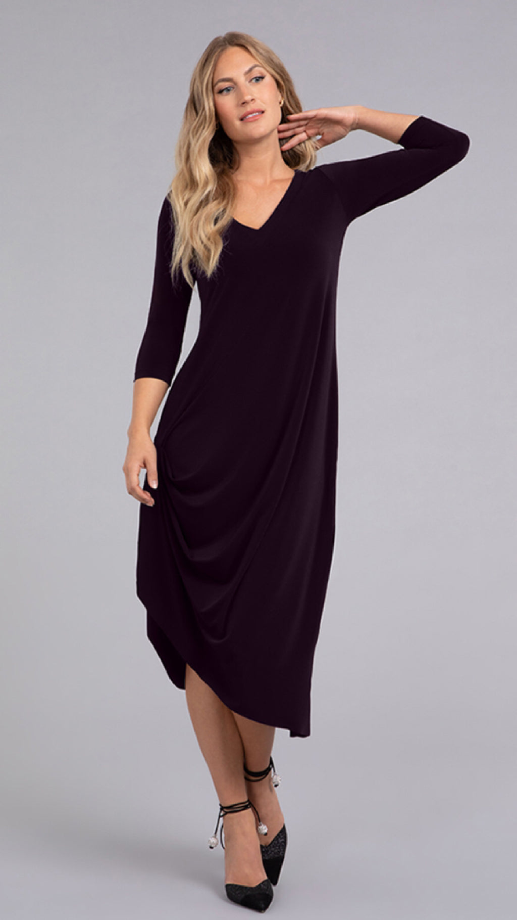 Drama Dress, 3/4 sleeve (Selected Colours on Sale)