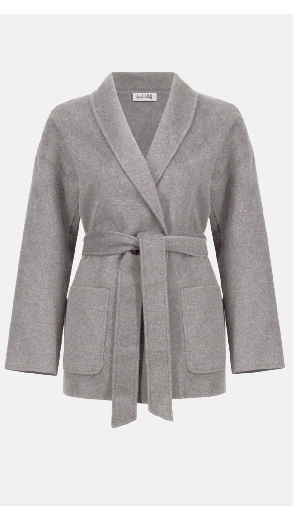 Joseph Ribkoff Wool Blend Belted Coat with Shawl Collar
