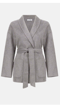Joseph Ribkoff Wool Blend Belted Coat with Shawl Collar