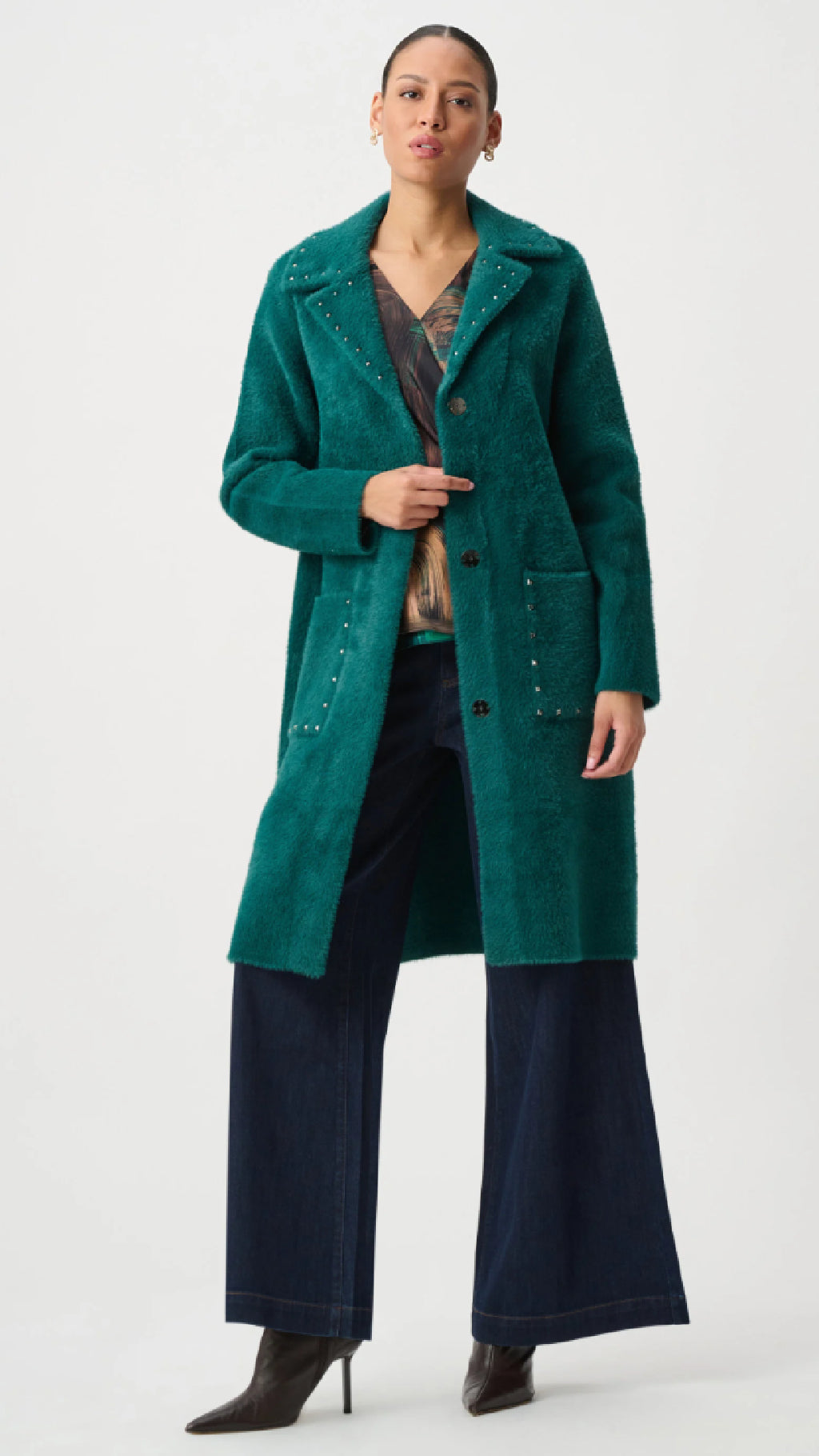 Joseph Ribkoff Studded Sweater Coat