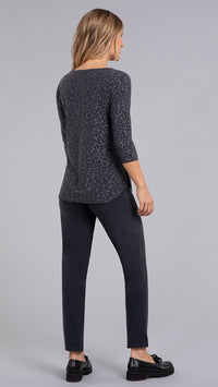 Go to Classic T-Relax, 3/4 Sleeve-Animal Embossed