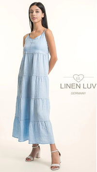 LINEN LUV Tiered Linen Dress