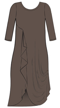 Drama Dress, 3/4 sleeve (Selected Colours on Sale)