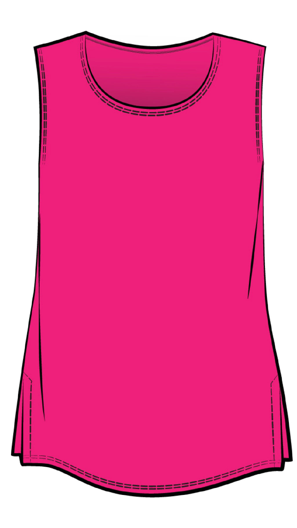 Sleeveless Go To Classic T, Relax-Solid Colors