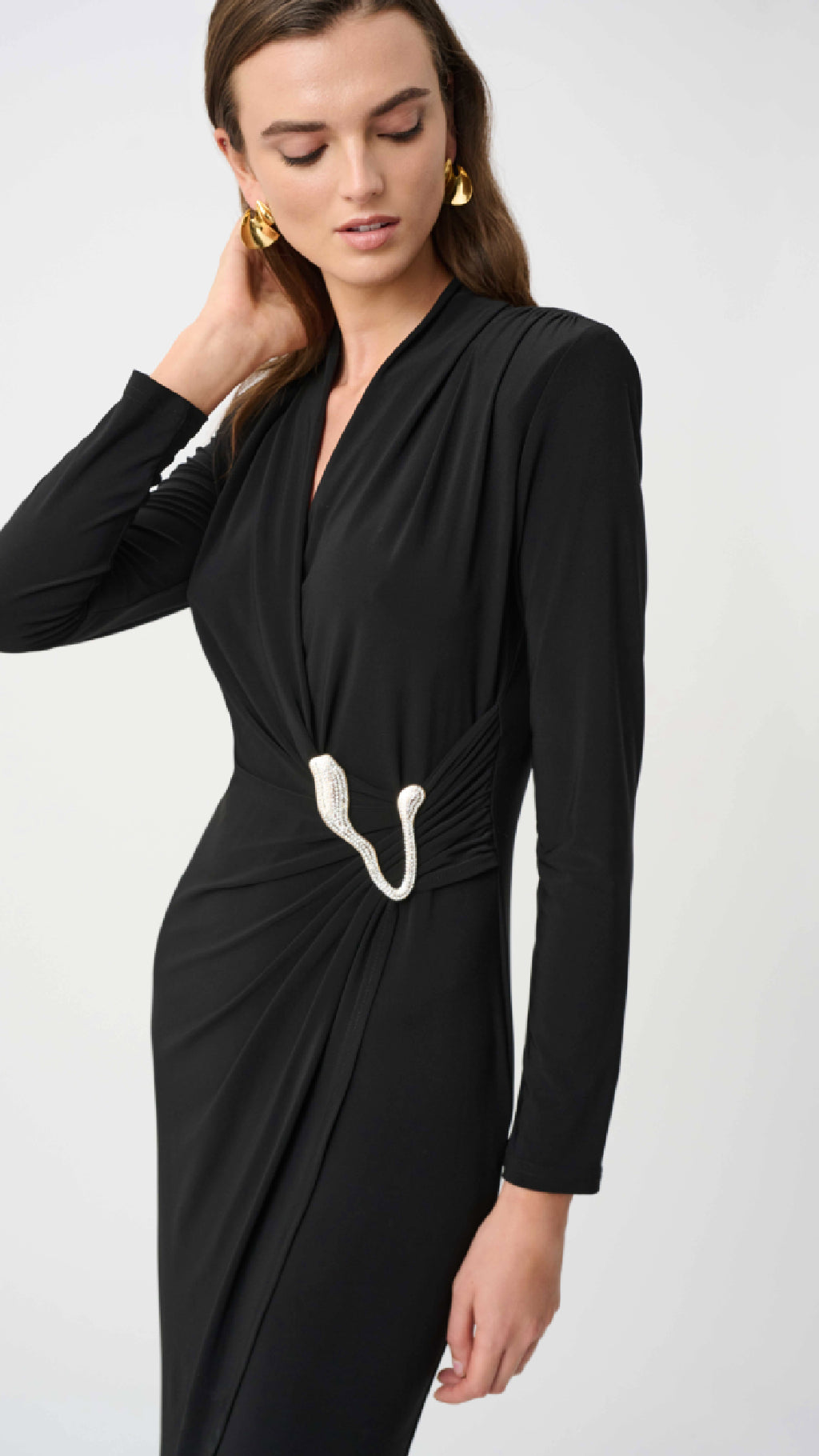 Joseph Ribkoff Silky Knit Sheath Wrap Dress