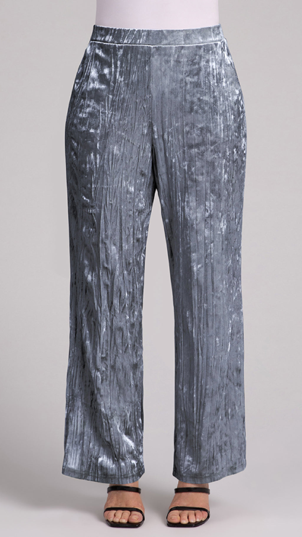 Straight Leg Pant, Crinkle Velvet (Sale)