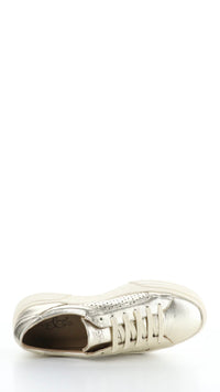 Lolita Gold Lace Up Shoes