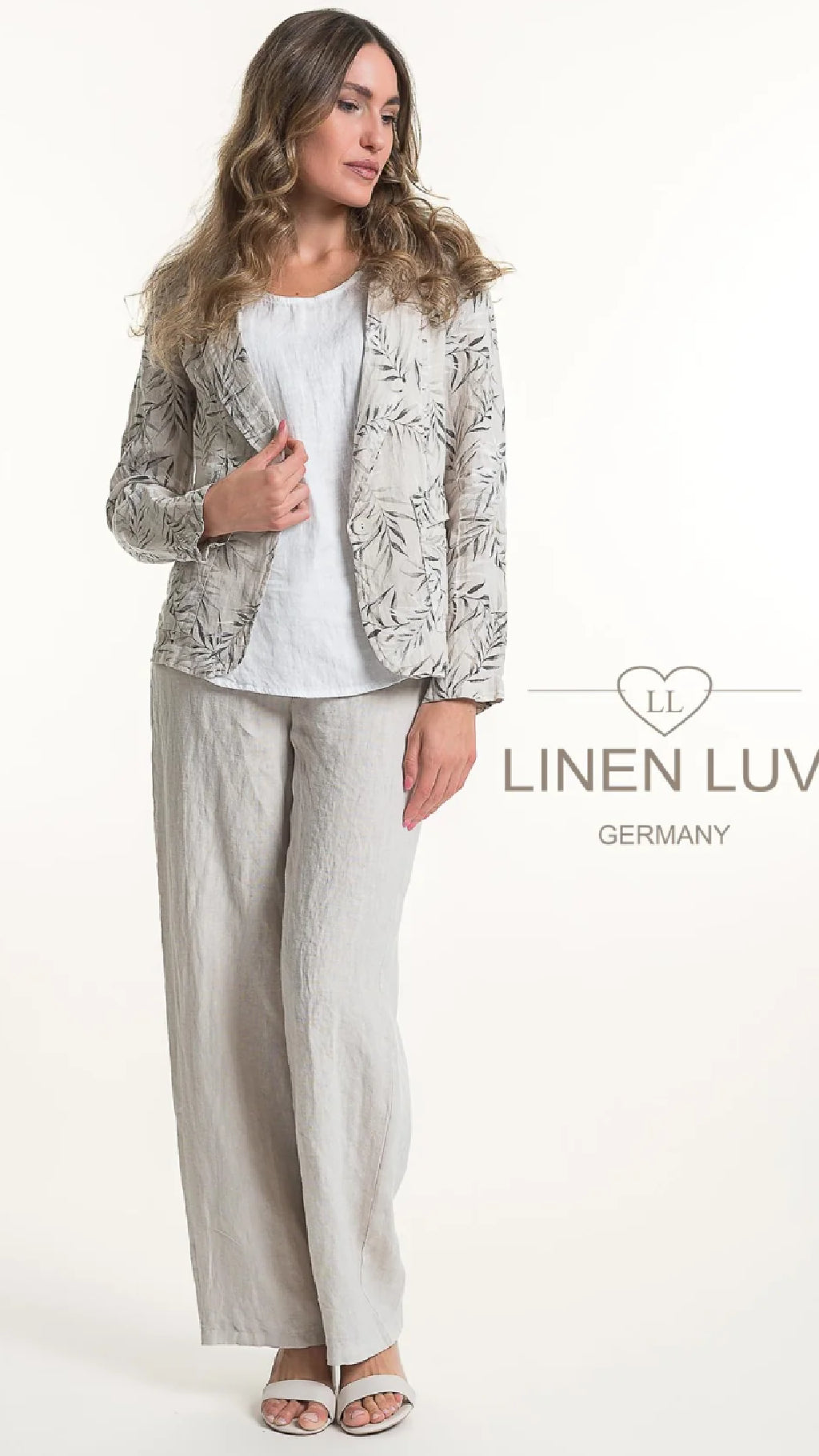 LINEN LUV Blazer-Print