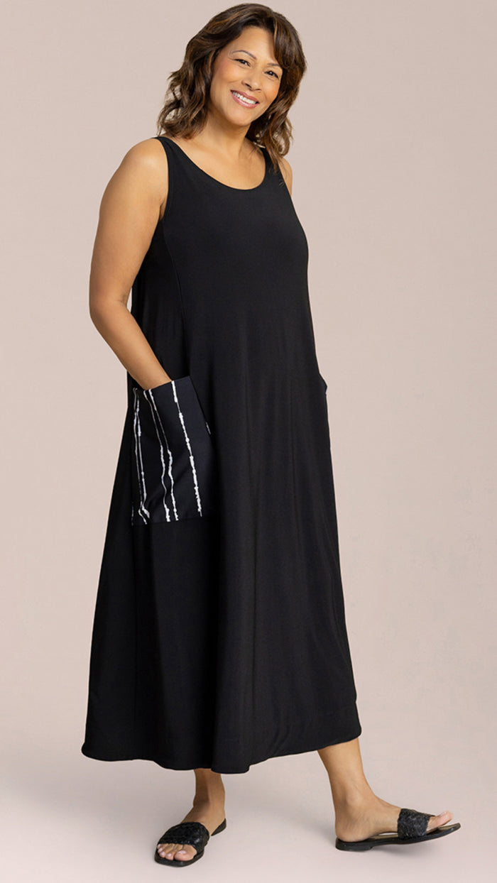 EZ Flare Dress-Cecily Print Pocket