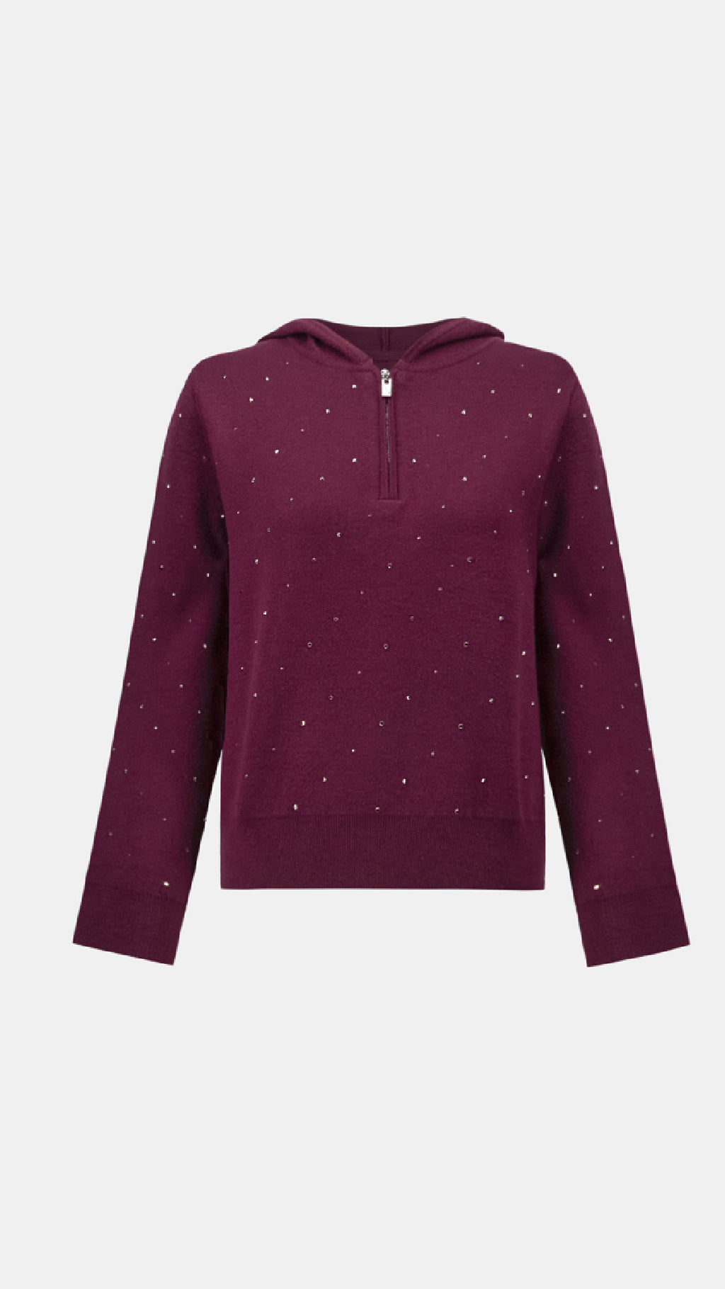 Joseph Ribkoff Embellished Hooded Pullover Sweater And Drawstring Sweater Pant