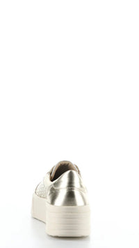 Lolita Gold Lace Up Shoes