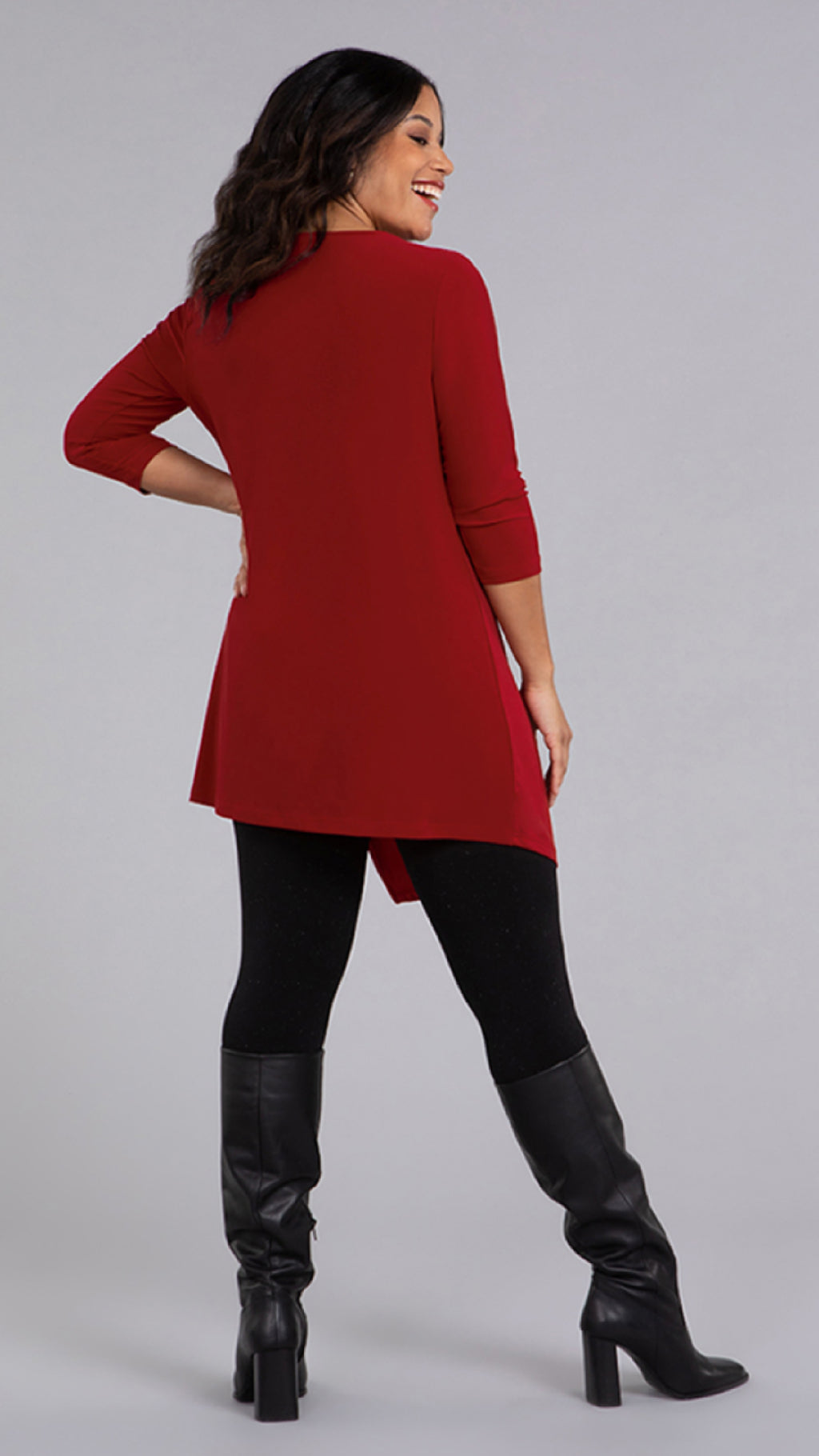 Side Twist Tunic, 3/4 Sleeve (Sale)