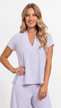 Deep V Top, Short Sleeve (Selected colours on sale)