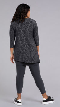 Angle Tunic, 3/4 Sleeve- Animal Embossed (Sale)