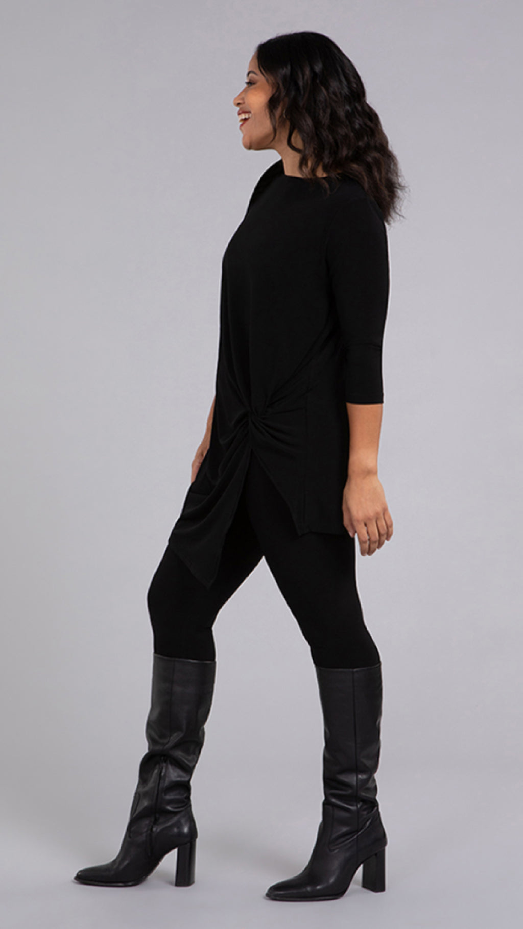 Side Twist Tunic, 3/4 Sleeve (Sale)