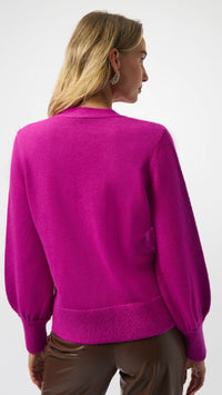 Joseph Ribkoff Sweater Knit Cardigan With Puff Sleeves