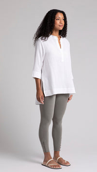 Cotton Gauze OverShirt, 3/4 Sleeve (selected colors  on sale)