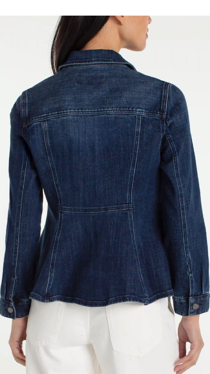Fit And Flare Trucker Jacket-Delacey