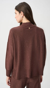 Joseph Ribkoff Sequin Mock-Neck Sweater and Drawstring Culottes