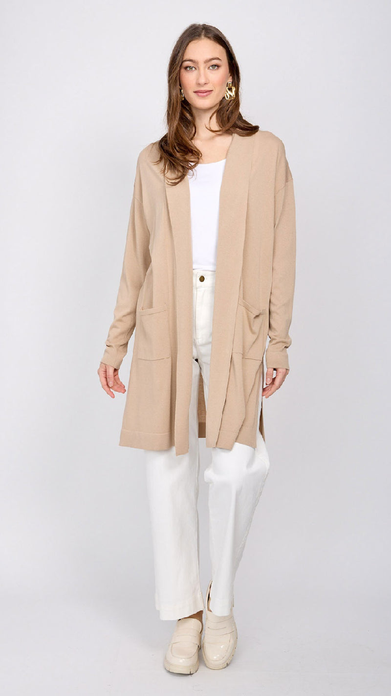 Drop Shoulder, Long Sleeve Cardigan