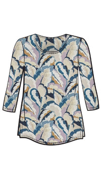 Go to Classic T Relax, 3/4 Sleeves-Feathered Flora