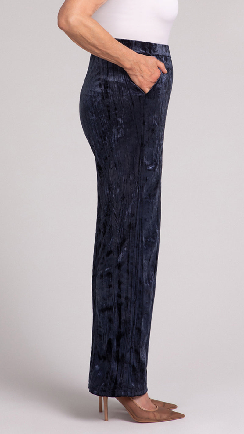 Straight Leg Pant, Crinkle Velvet (Sale)