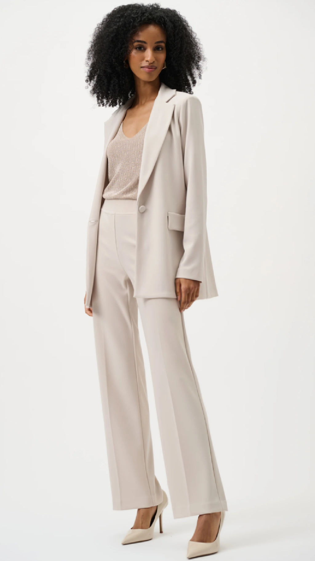 Joseph Ribkoff Metallic Knitted Camisole with Rhinestones