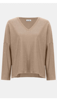 Joseph Ribkoff sequinned Sweater Knit Boxy Top