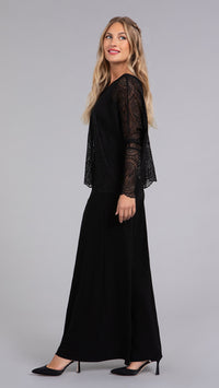 Lace Reversible Cinch Top, Long Sleeve