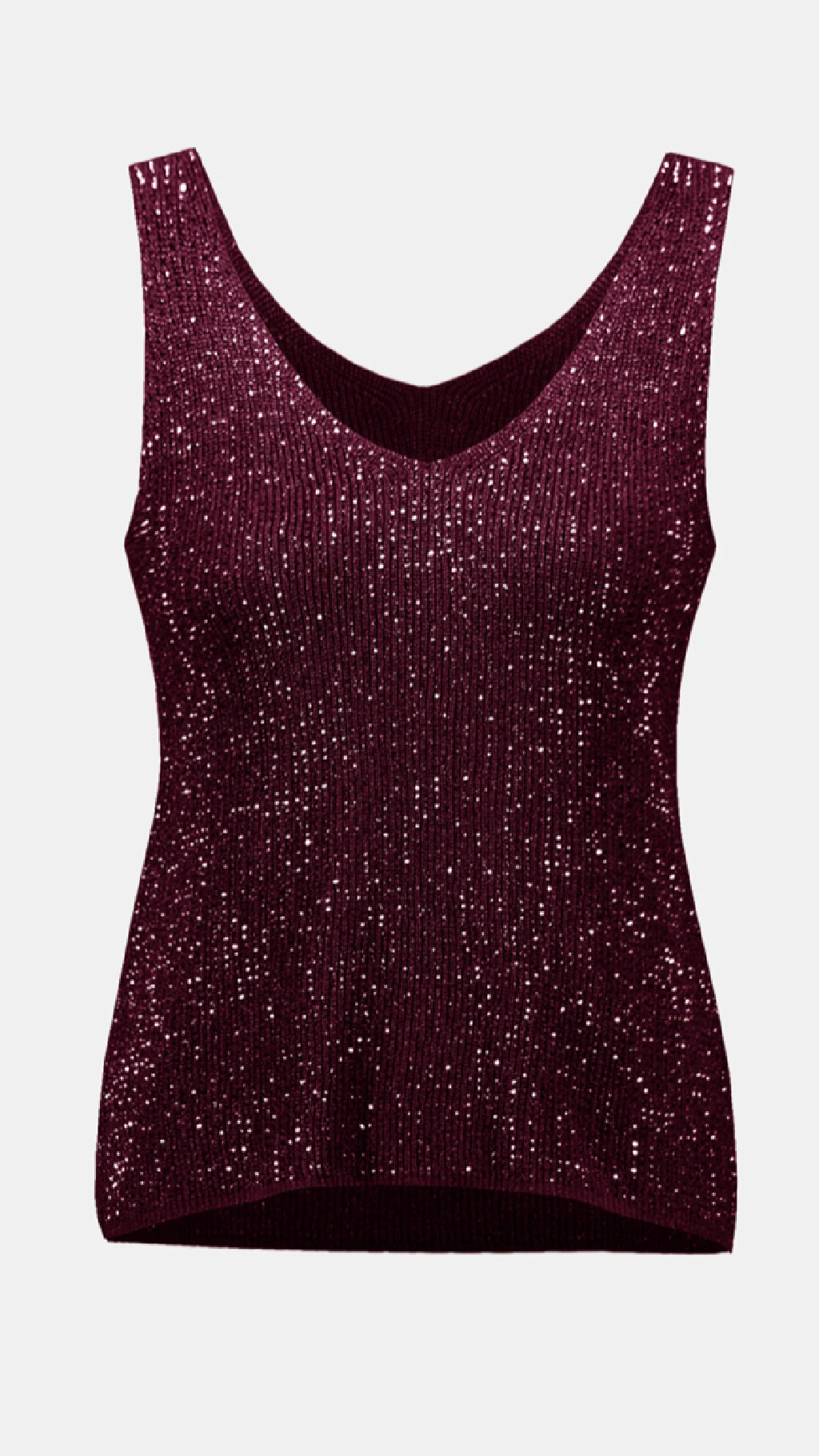 Joseph Ribkoff Metallic Knitted Camisole with Rhinestones