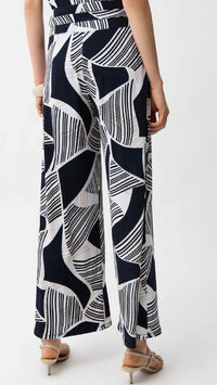 Joseph Ribkoff Silky Knit Geometric Print Asymmetrical Cocoon Top or Pull On Pants.
