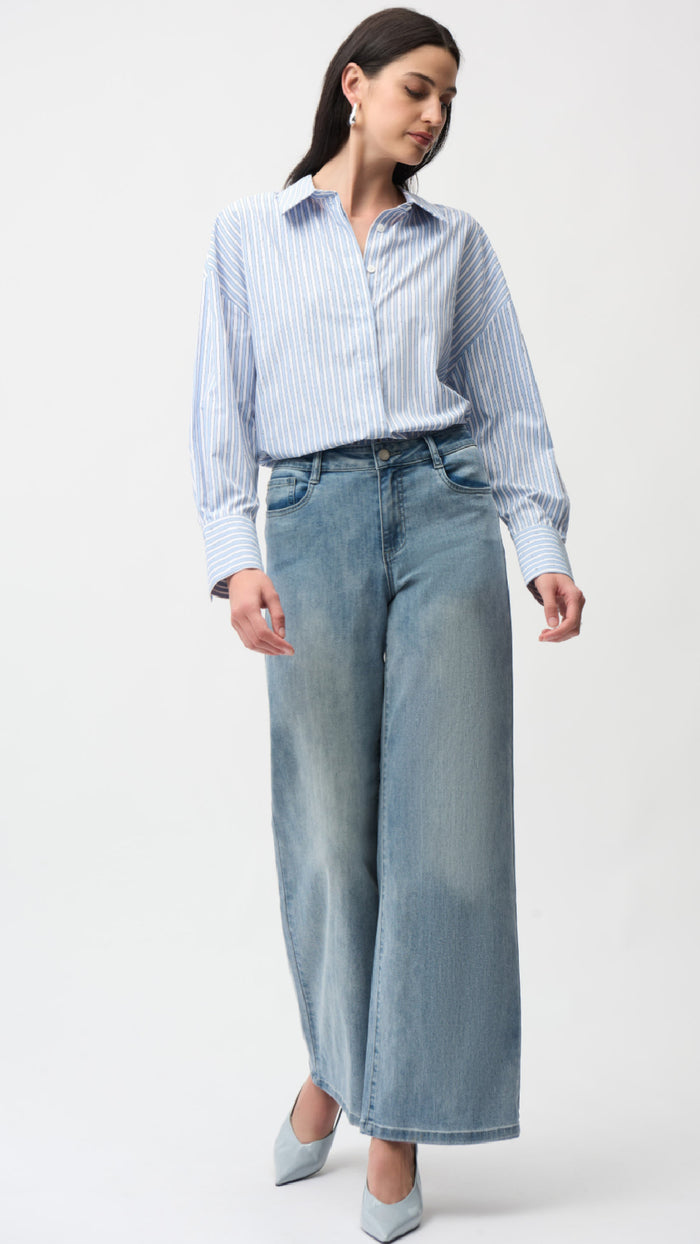 Joseph Ribkoff-Goldie/Classic Wide-Leg Stretch Jeans