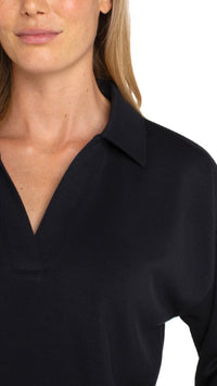 V-Neck Popover With Collar