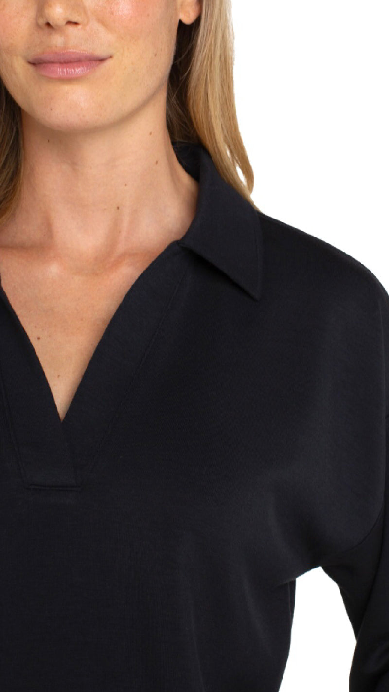 V-Neck Popover With Collar
