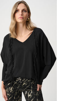 Joseph Ribkoff Viscose Fringed Sweater