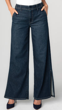 Weekender Wide Leg W/Side Slit-Dusk Fall