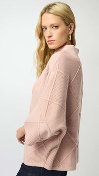 Joseph Ribkoff Textured Sweater Knit Mock Neck Pullover