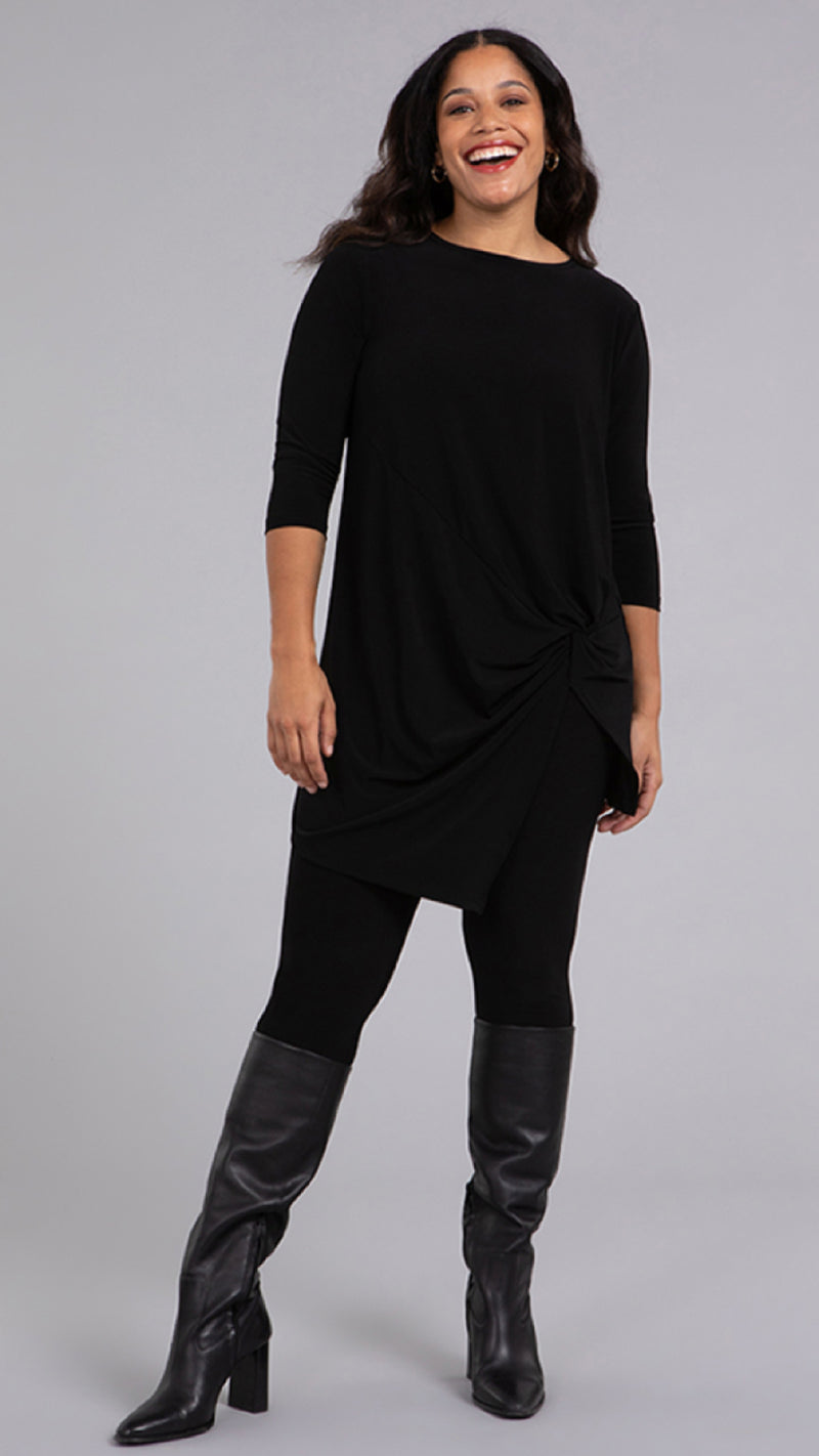 Side Twist Tunic, 3/4 Sleeve (Sale)