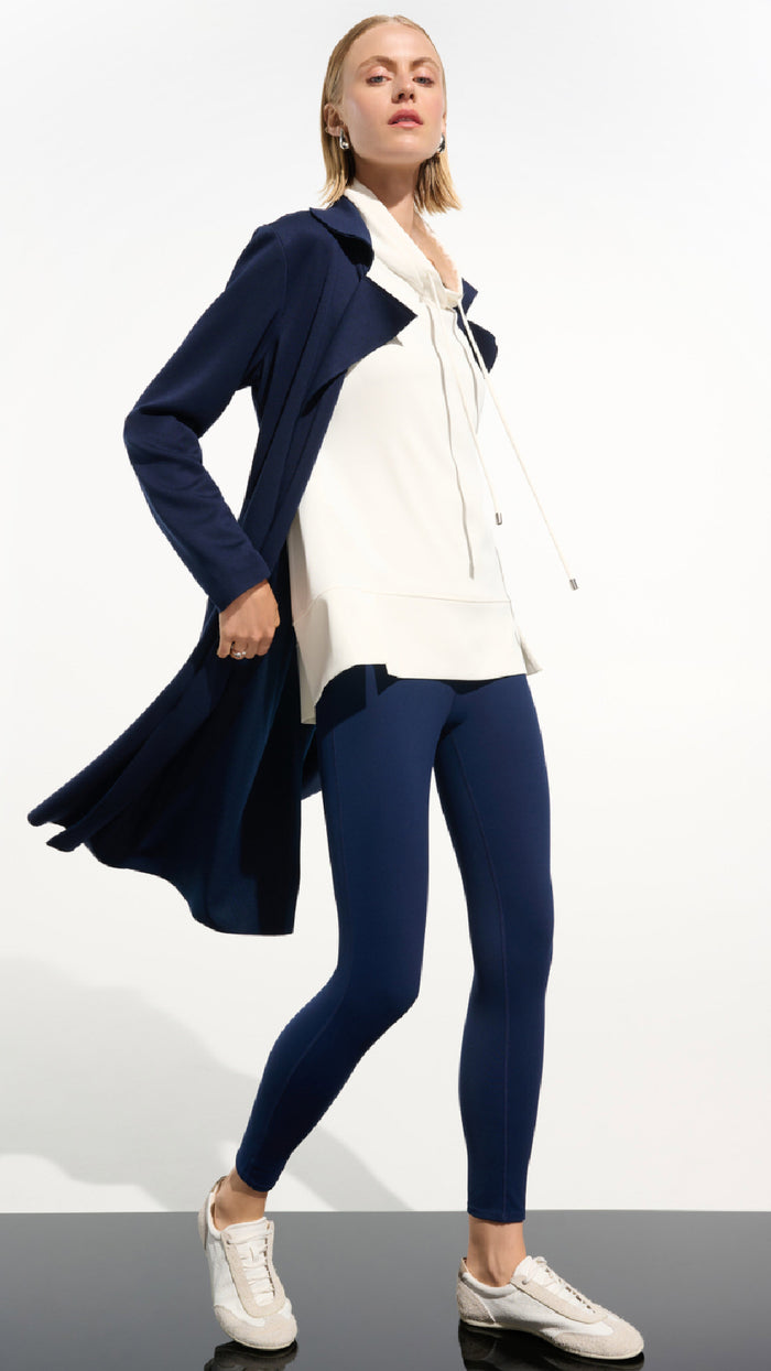 Joseph Ribkoff Scuba Jersey Straight  Coat with Sash (New Spring)