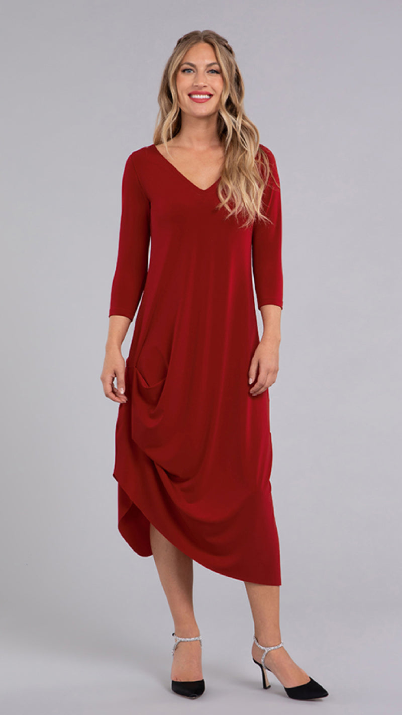 Drama Dress, 3/4 sleeve (Selected Colours on Sale)