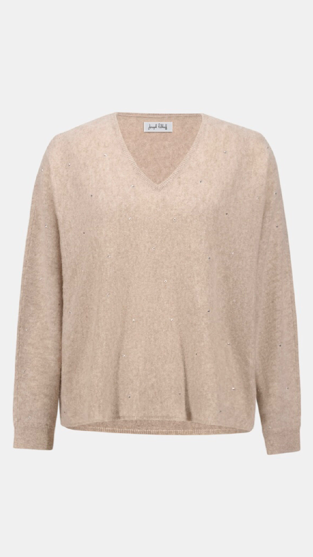 Joseph Ribkoff Cashmere Boxy Sweater With Rhinestone Detail