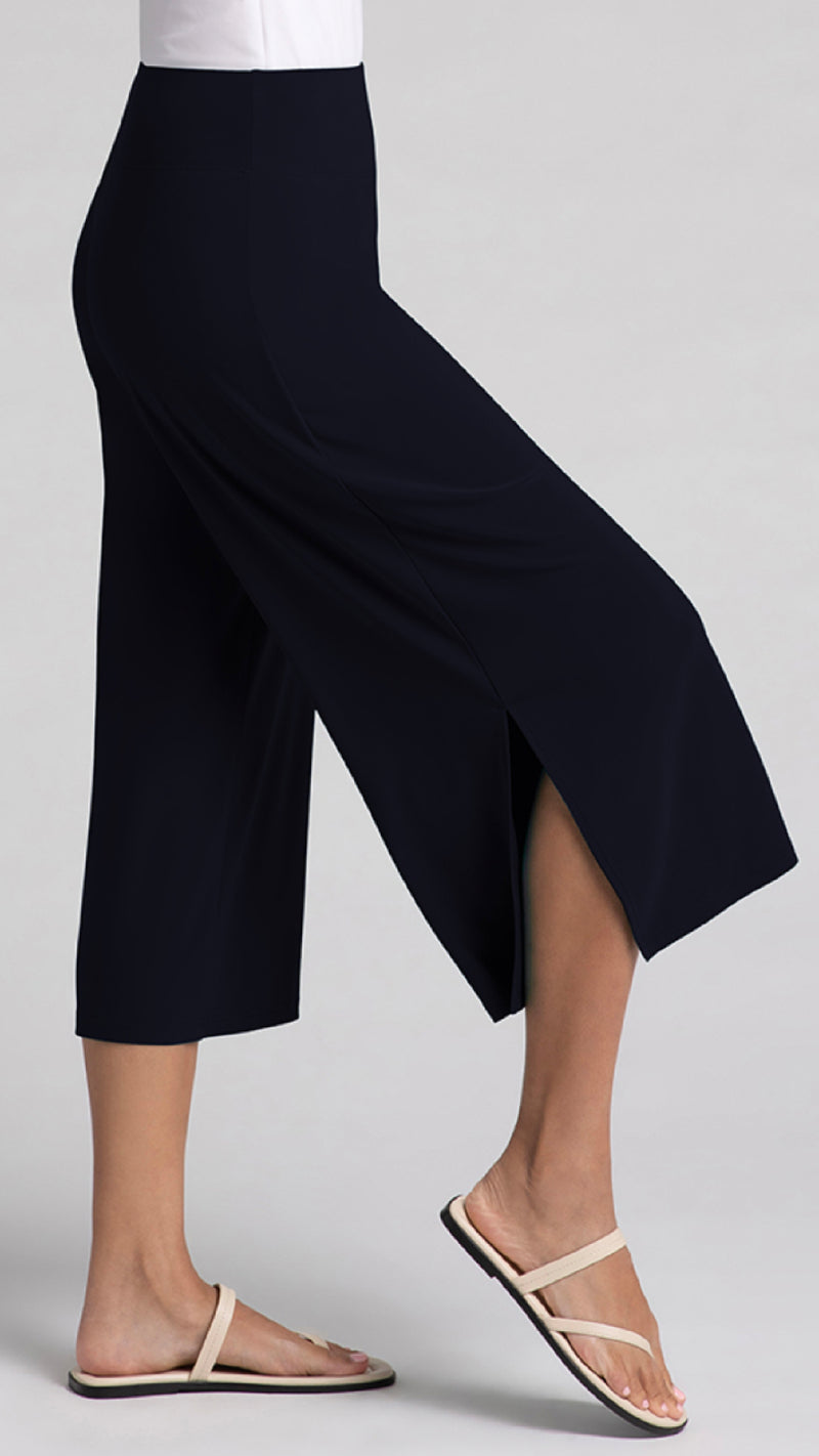 Side Slit Wide Capri