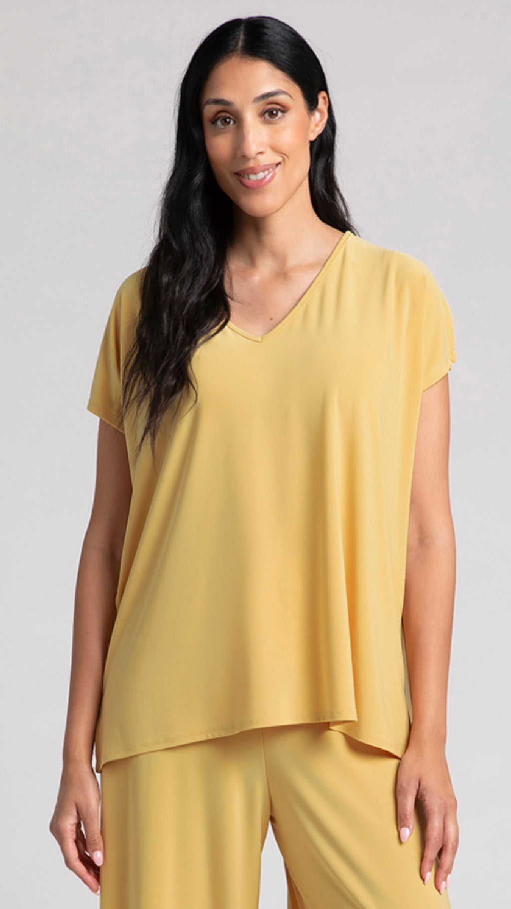 V-Neck Slit Sleeve Top
